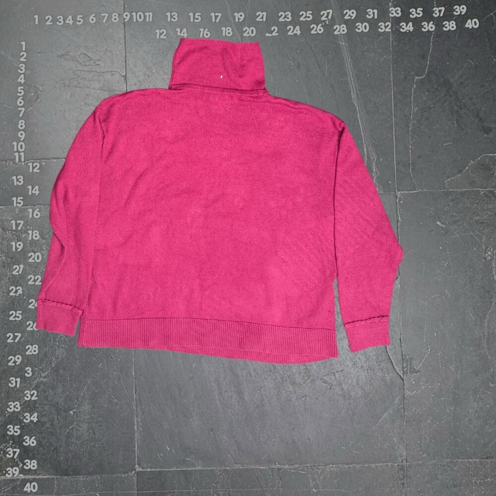 Tommy Hilfiger Cotton Wool Turtleneck Sweater in Fuchsia - Picture 3 of 7